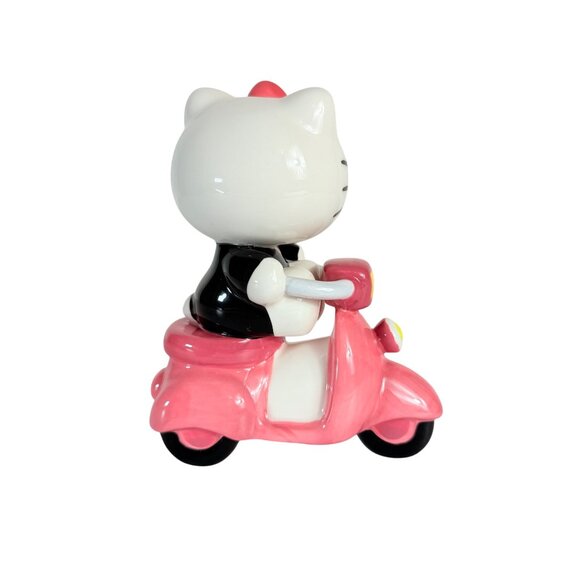 Blue Sky Hello Kitty Figurine Ceramic Riding Pink Vespa Scooter Girl Kawaii Gift - Picture 2 of 13